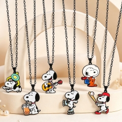 6 Styles Snoopy Cartoon Anime Alloy Necklace