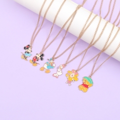 6 Styles Mickey Mouse and Donald Duck Cartoon Anime Alloy Necklace