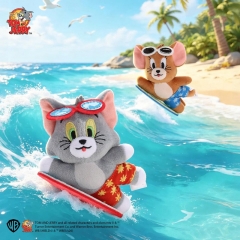 正版猫和老鼠夏日逐浪毛绒挂件卡通可爱冲浪汤姆猫玩偶挂饰礼物