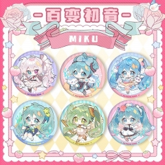58mm同人初 音 动漫徽章吧唧 小花仙雪初 音二次元周边