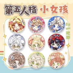 58mm第五人格小女孩 周边 吧唧徽章 欧律狄刻 石榴蝶 马口铁胸针