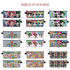 飞天小女警 10款 动漫PU皮革拉链笔袋