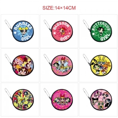 10 Styles The Powerpuff Girls Cartoon PU Coin Purse Anime Wallet