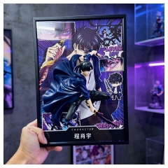 20*30CM Solo Leveling Sung Jin-Woo Stereographic 3D Framed Anime Figure Best Gift for Ornament