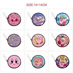 星之卡比-10款 动漫 PU皮革圆形拉链零钱包