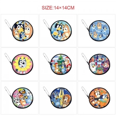 布鲁伊-10款 动漫 PU皮革圆形拉链零钱包