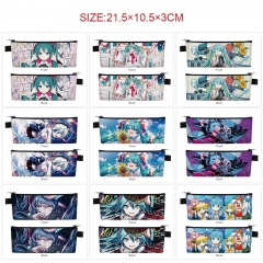 初音未来 10款 动漫PU皮革拉链笔袋