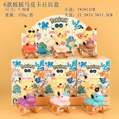 6PCS/SET 7-8cm Pokemon Pikachu Cartoon Surprise Blind Box Anime PVC Figure Toy