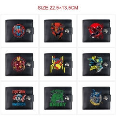 10 Styles Marvel Comics Cartoon Wallet Anime Short Purse