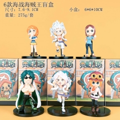 6PCS/SET 7.6-9.1cm One Piece Cartoon Surprise Blind Box Anime PVC Figure Toy