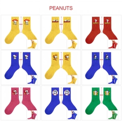 10 Styles Peanuts Cartoon Anime Long Socks