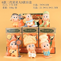 6PCS/SET 7-9.5cm POP MART Twinkle Twinkle Cartoon Surprise Blind Box Anime PVC Figure Toy