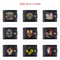 10 Styles Attack on Titan/Shingeki No Kyojin Cartoon Wallet Anime Short Purse