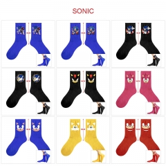 10 Styles Sonic the Hedgehog Cartoon Anime Long Socks