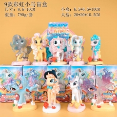 9PCS/SET 8.5-10cm My Little Pony Cartoon Surprise Blind Box Anime PVC Figure Toy