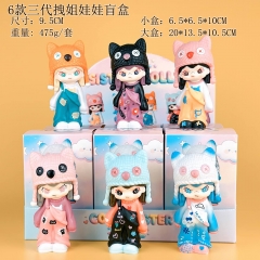 6PCS/SET 9.5cm Cute Cartoon Surprise Blind Box Anime PVC Figure Toy