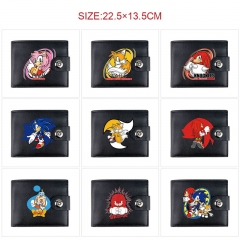 11 Styles Sonic the Hedgehog Cartoon Wallet Anime Short Purse