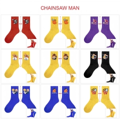 10 Styles Chainsaw Man Cartoon Anime Long Socks