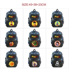 10 Styles Dragon Ball Z Cartoon Pattern Anime Backpack Bag With USB Charging Cable