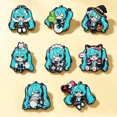初音未来周边金属胸针Miku可爱动漫卡通角色谷子书包配饰