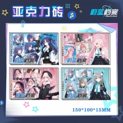 150*100*15mm 11 Styles Blue Archive Cartoon Anime Acrylic Card Brick