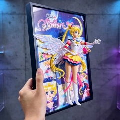 20*30CM 美少女战士 手办立体画