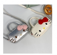 ins风卡通甜美可爱洋气凯蒂猫Kitty猫咪单肩手提斜挎保龄球包包