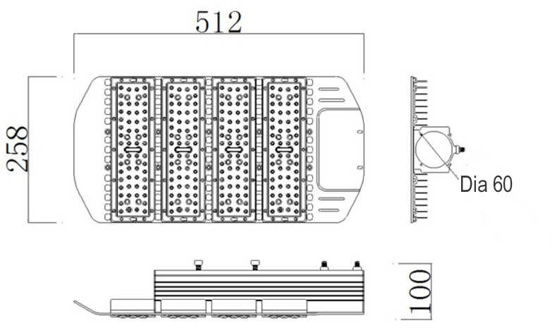 200w-modular-led-street-light-size