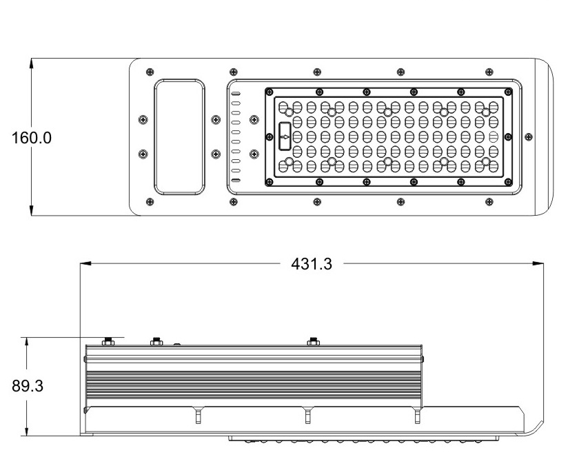 90w-slim-led-street-light-size