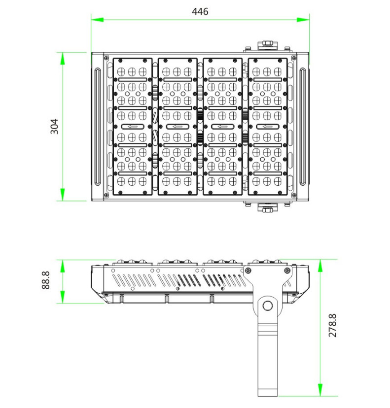 200w-led-tunnel-light-size