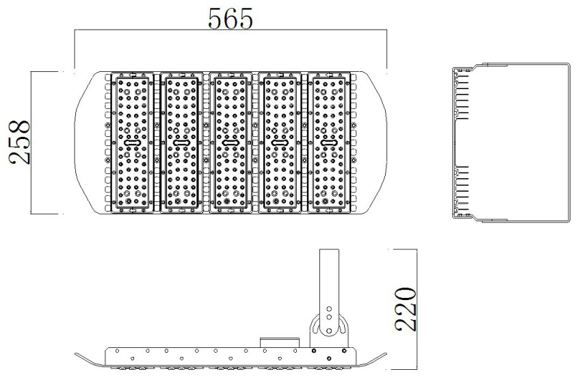 250w-led-tunnel-light-fixtures-size