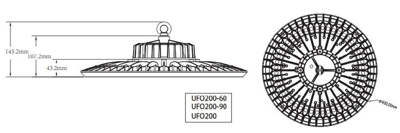 480v-200w-ufo-led-high-bay-light-size
