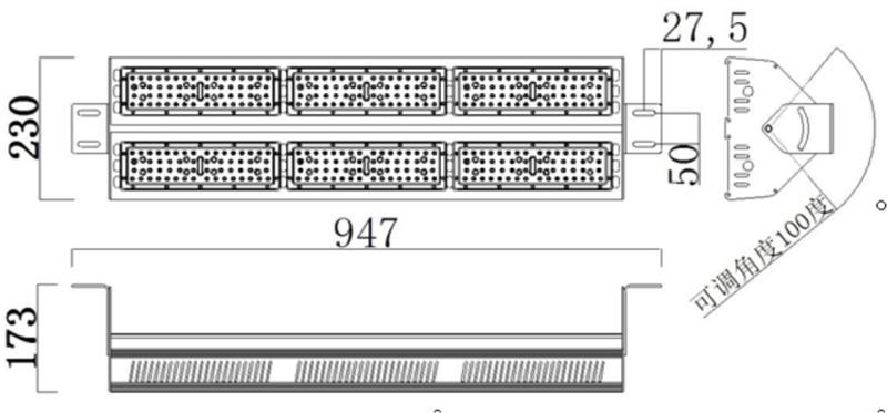 300w-linear-led-high-bay-light-size