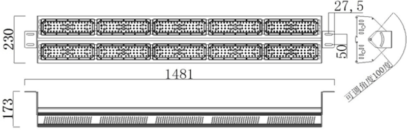 500w-linear-led-high-bay-light-size