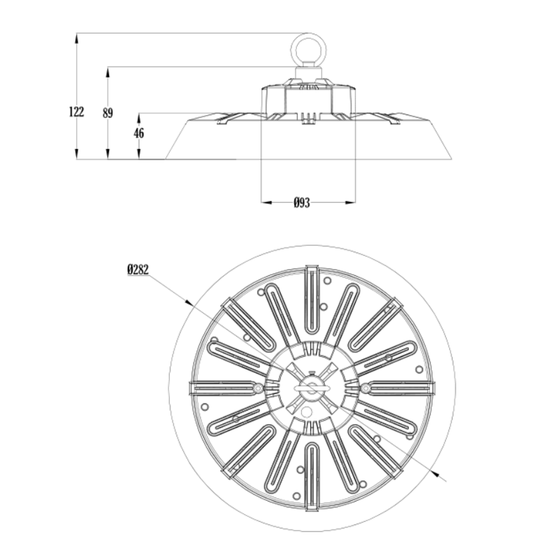 150w-ufo-led-high-bay-light-size