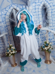 Ice Glaceon Pokemon Kigurumi Animal Onesies