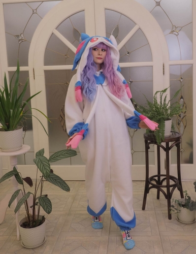 Blue And Pink Sylveon Kigurumi Onesies