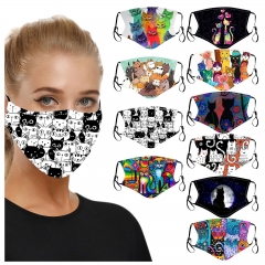 2021 New Midnight Cat 3D Dust Funny Face Mask