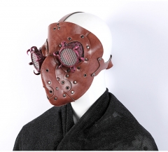 2021 New Halloween Leather Masks osplay punk Masques