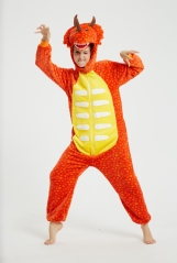 kigurumi Onesies Triceratops Orange Pajama