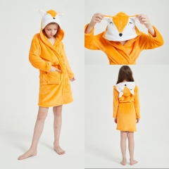 Universal Fox Children's Bathrobe Hooded Home Pajama