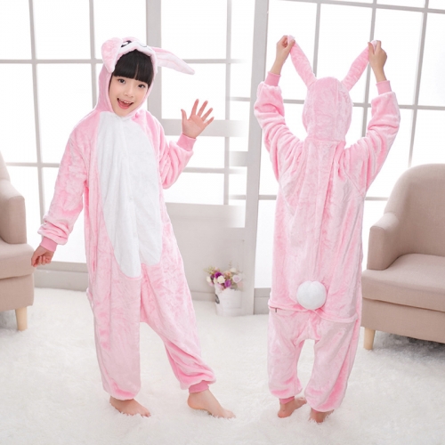 Blue And Pink Bunny Kids Onesies Pajama