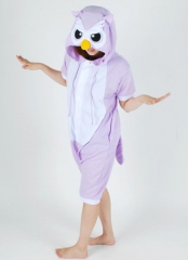 Summer Purple Owl Short Sleeves Cotton Onesies pajamas
