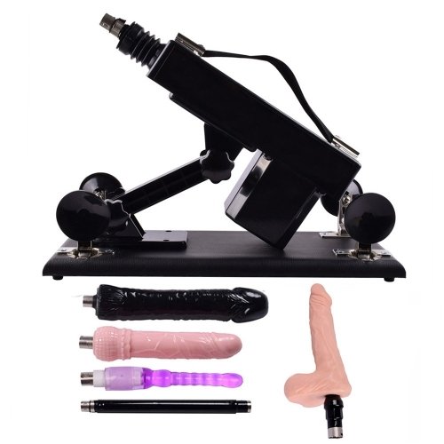 Thrusting Dildo Fuck Machine For Women With Five Attachments