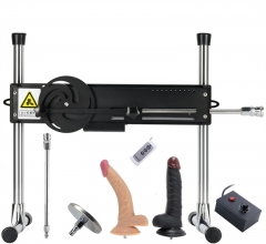 Máquina sexual Jessky con mando a distancia, sistema Vac-u-Lock con dos dildos grandes, extremadamente silenciosa y potente