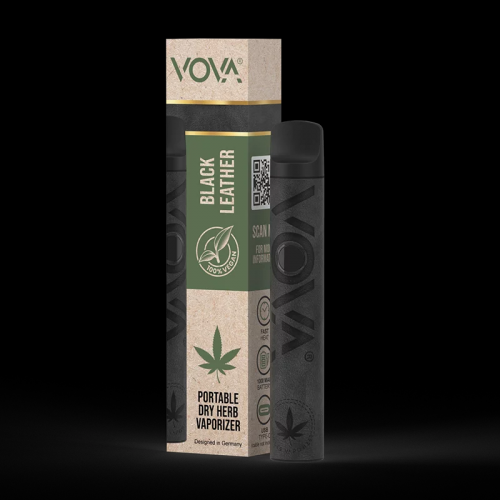 VOVA -Volks Vaporizer Black Leather (Dry Herb Vaporizer