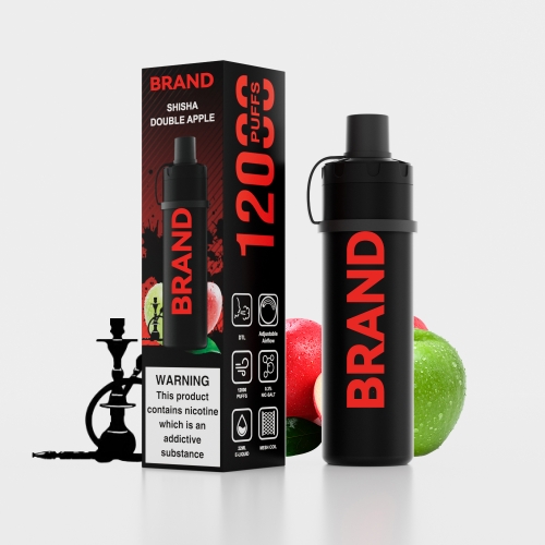 FUCIG C12000 SHISHA DOUBLE APPLE  Disposable Rechrageable DTL Shisha Flavors Device FUCIG C12000