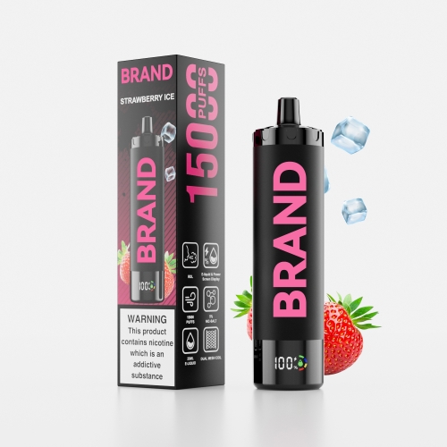 Strawberry Ice  Disposable Rechargeable RDL Vape With & Dual Mesh Coil Screen Display  Device