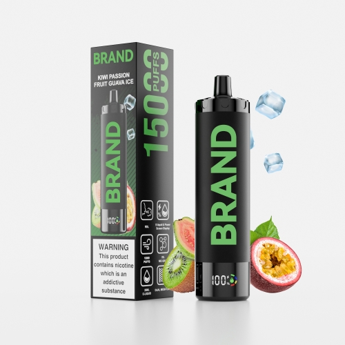 Kiwi Passion Fruit Guava Ice  Disposable Rechargeable RDL Vape With & Dual Mesh Coil Screen Display  Device