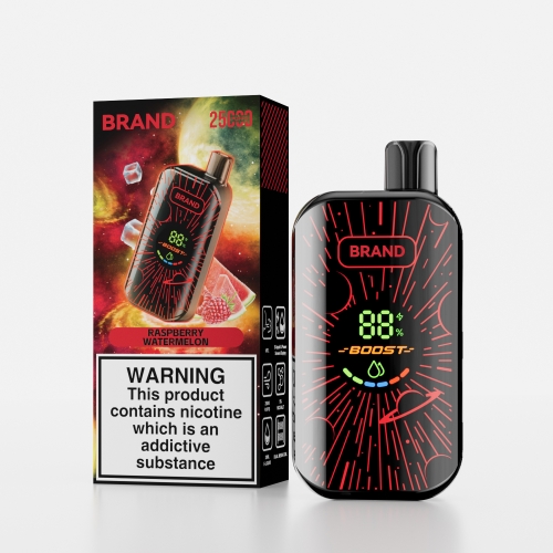 Raspberry  Watermelon Disposable  E-Cigarette  Full  Colorful  Screen Digital FUCIG M25000 50mg/ml Wholesale  Vapor Vapes